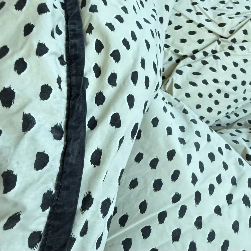KATE SPADE Black Dots Duvet King Comforter